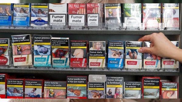 Expositor de paquets de tabac en un establiment